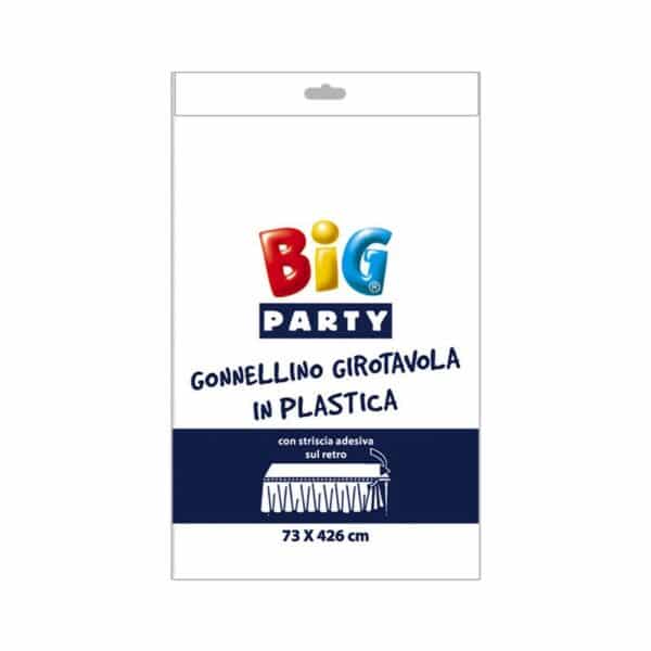 Gonnellino girotavola in plastica Cm. 73x426 - Bianco (14726)