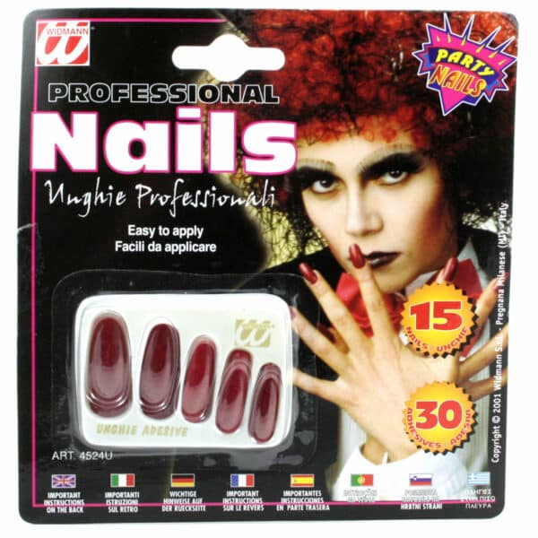SET UNGHIE FINTE COLORE ROSSO