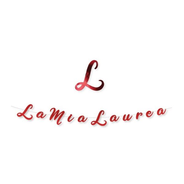 festone scritta italic la mia laurea - 3 mt
