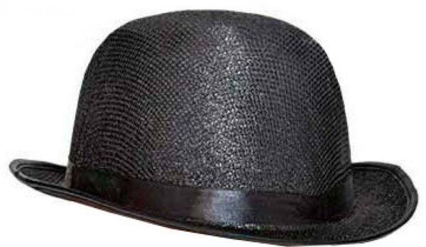 cappello a bombetta laminato nero