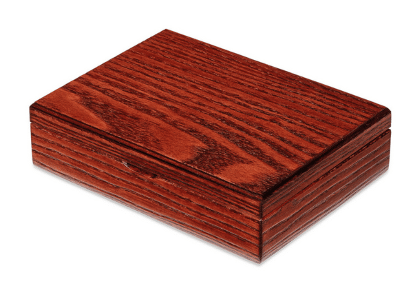 DAL NEGRO: portacarte legno frassino 2 mazzi color mogano (3416)