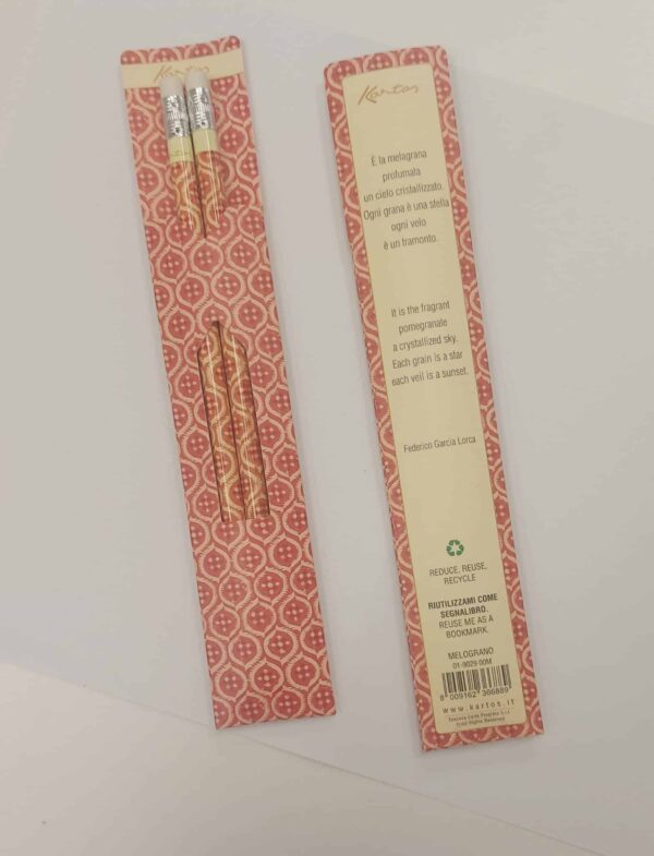 KARTOS: SET 2 MATITE CON GOMMA IN ASTUCCIO DI CARTA MELOGRANO (01902900M)