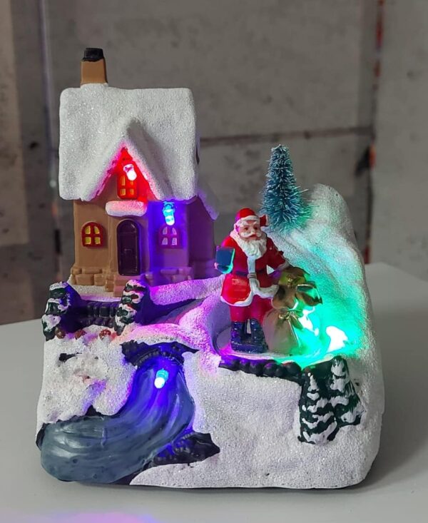 VILLAGGIO NATALE CON MOVIMENTO+LED+MUSICA (82457) - immagine 2