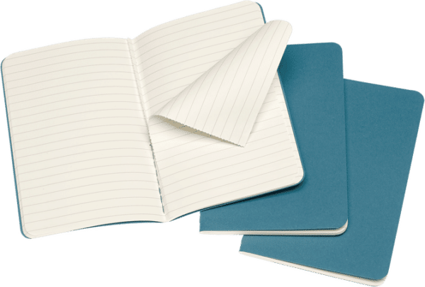 MOLESKINE: Quadernino Volant Piccolo P. righe colore blu brisk set 3 pezzi