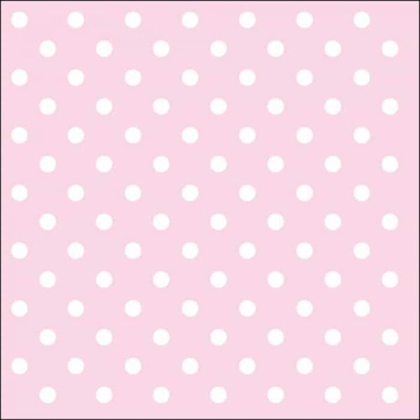 AMBIENTE: TOVAGLIOLI 33X33 CM PASTEL DOTS ROSE (POIS ROSA)