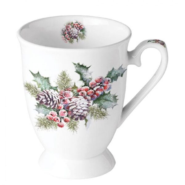 AMBIENTE: Mug 0.4 L Holly And Berries (38715570)