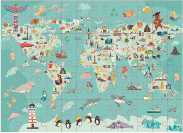 PUZZLE WORLD BIMBI 96 PEZZI - immagine 3