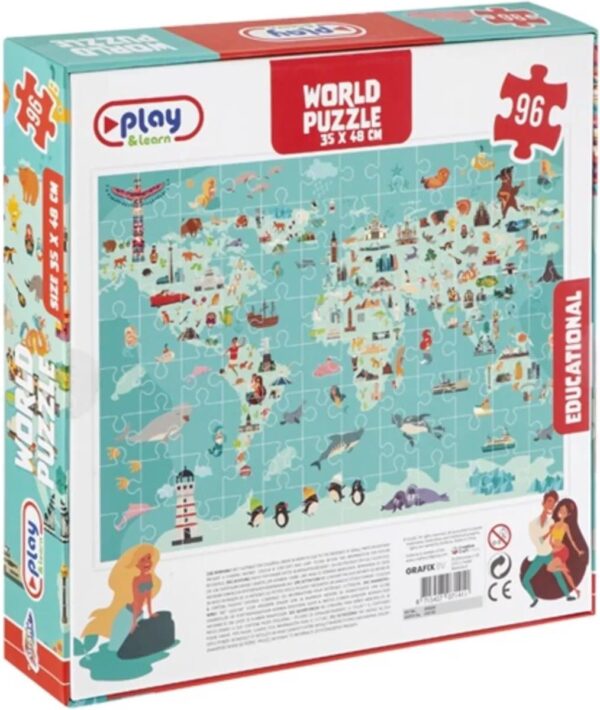 PUZZLE WORLD BIMBI 96 PEZZI - immagine 2