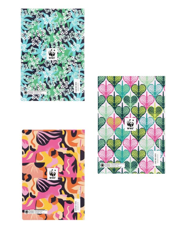 WWF ILLUSTRATO: CONFEZIONE 12 PZ QUADERNO MAXI + 30%  riga C 1 RIGO C/MARGINE - immagine 2