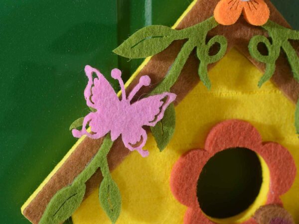 PASQUA: Casette in panno da appendere con pendagli in organza - immagine 2