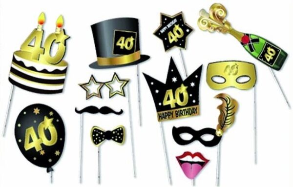 SELFIE STICK ACCESSORI FOTO 40 ANNI BLISTER 12 PEZZI