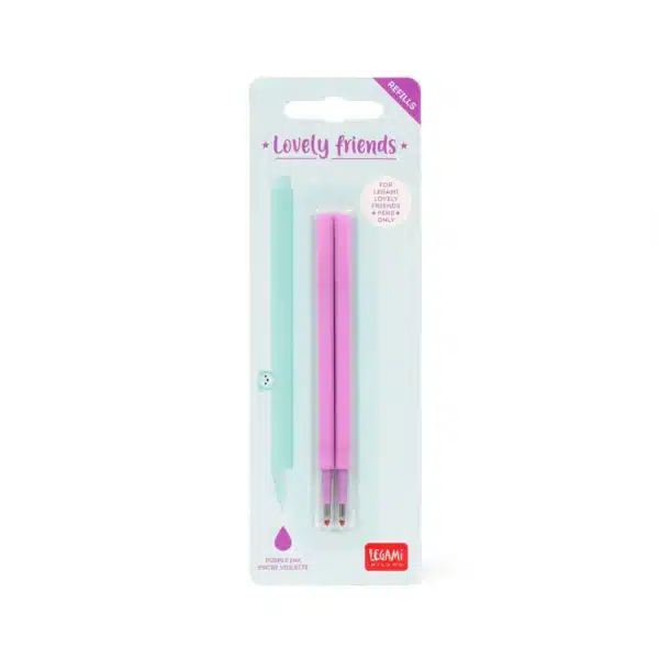 LEGAMI: Set di 2 Refill per Penna Gel - Lovely Friends - VIOLA - immagine 2