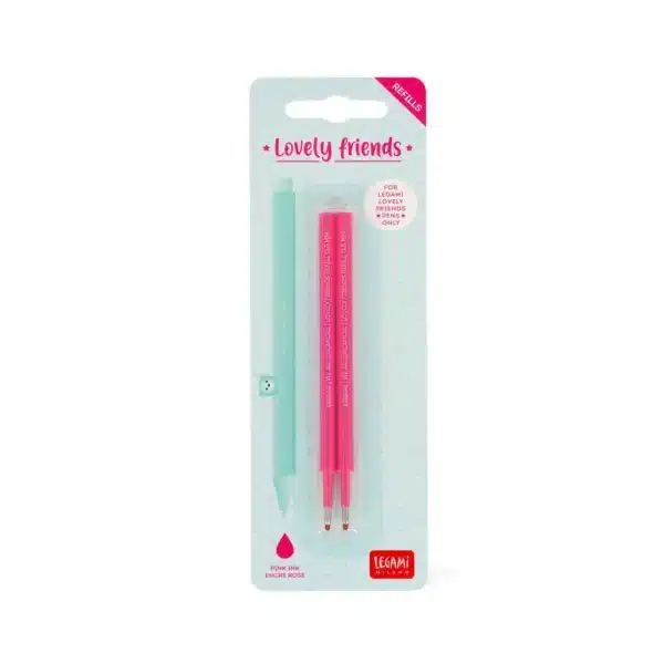 LEGAMI: Set di 2 Refill per Penna Gel - Lovely Friends - ROSA - immagine 2