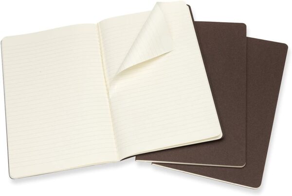 MOLESKINE: TRIS DI QUADERNI LG PG.RIGHE MARRONE CAFFE' - immagine 4