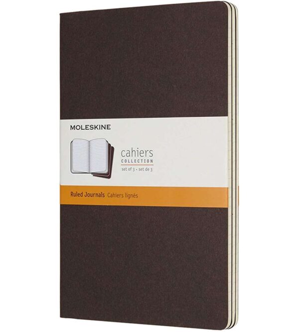 MOLESKINE: TRIS DI QUADERNI LG PG.RIGHE MARRONE CAFFE'
