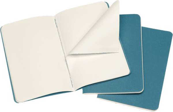 MOLESKINE: Quadernino Volant Piccolo P. bianche colore blu brisk set 3 pezzi - immagine 2