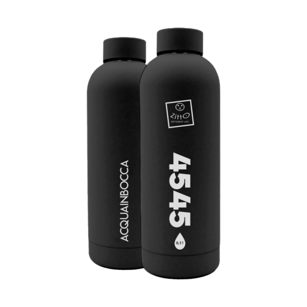 ZITTO: Acquainbocca Thermo Bottle 4545 Nero
