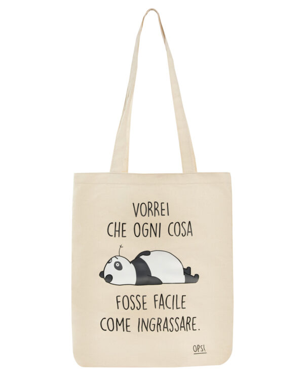 PANINI: SHOPPER CANVAS ANIMALI - PANDA