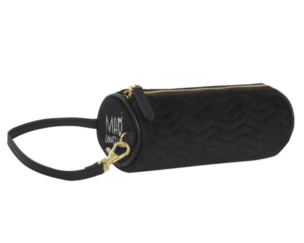 ROUND BEAUTY CASE VELVET BLACK - VELLUTO SPIGATO