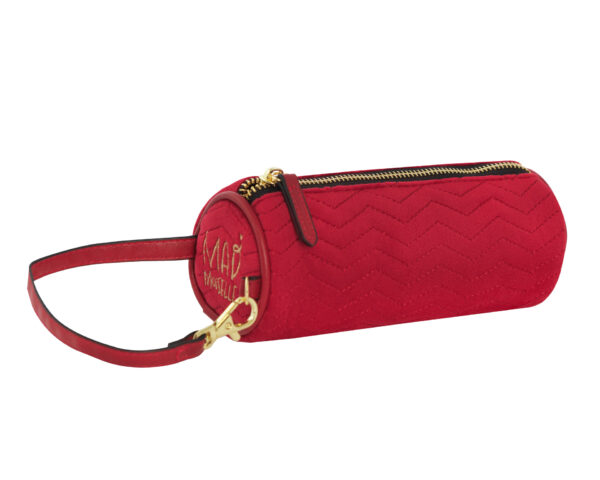 ROUND BEAUTY CASE VELVET RED - VELLUTO SPIGATO