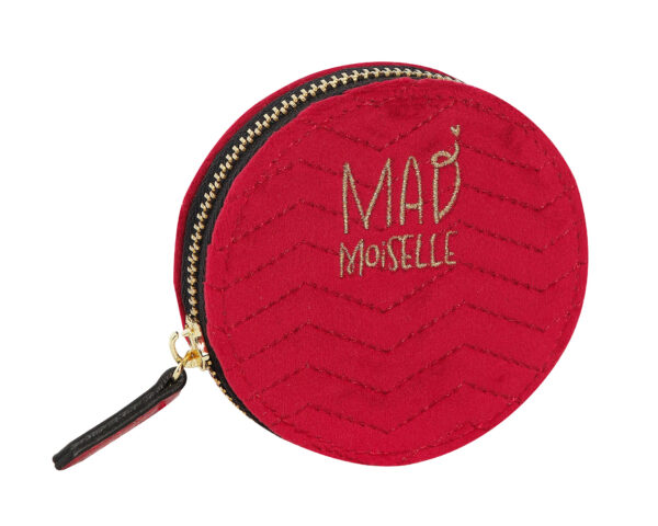 ROUND POCKET VELVET RED IN VELLUTO SPIGATO