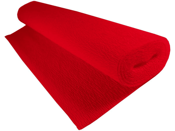 CARTA CRESPA ROSSO TENUE 50x250 cm 180gr