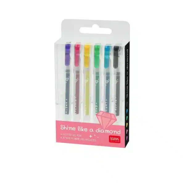 LEGAMI: OF 6 GLITTER GEL PENS - Set di 6 Mini Penne Gel Glitterate - MULTICOLOR - immagine 2