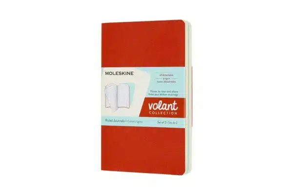 MOLESKINE: QUADERNINO PICCOLO VOLANT CON PAGINE STACCABILI arancio/blu acqua marina