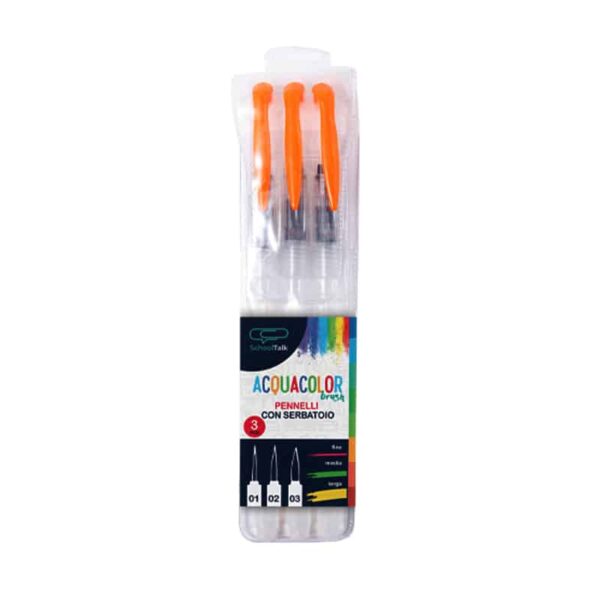 Pennello con serbatoio tonda blister 3pz