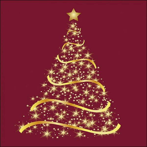 Ambiente: Shining tree bordeaux 33x33 cm (33314773)