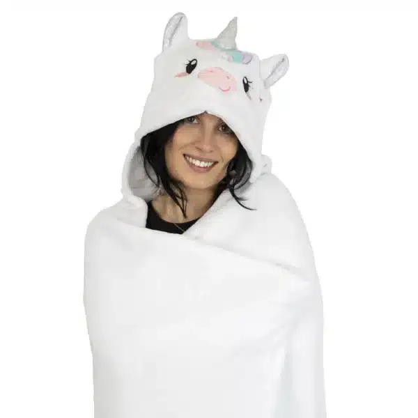 LEGAMI: Coperta con Cappuccio - Cosy Hugs - UNICORNO (CBL0002) - immagine 2