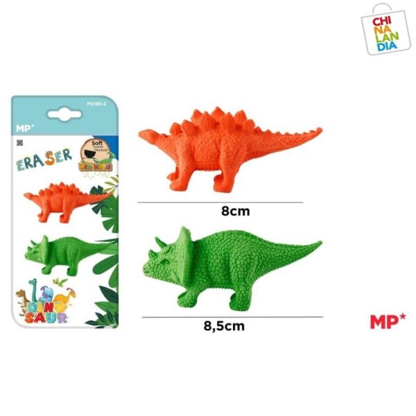 set 2 gomme dinosauro