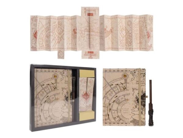 SET CANCELLERIA HARRY POTTER + MAPPA DEL MALANDRINO