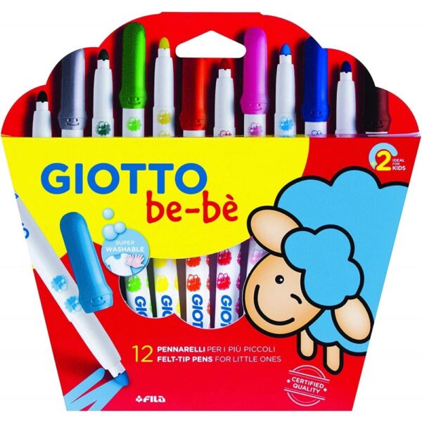 GIOTTO BE-BE`: PENNARELLI GIOTTO BE-BE SUPERPENNARELLI PUNTA GRANDE - PZ 12 ASS.TI SCATOLA CARTONE