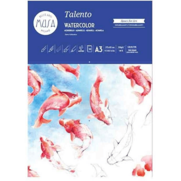 MUSA: BLOCCO TALENTO PER ACQUARELLO 300 GR A3
