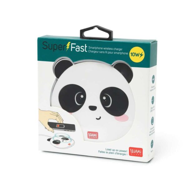 SMARTPHONE WIRELESS CHARGER - SUPER FAST - PANDA (WCHAR000 2) - immagine 4