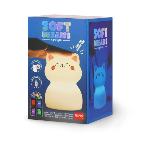 Luce Notturna Ricaricabile - Soft Dreams - Gatto (NLS0001) - immagine 2