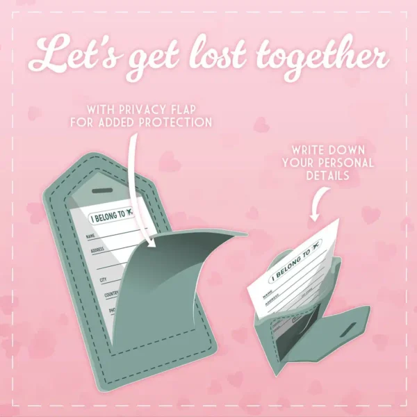 LEGAMI: Set di 2 Etichette Bagaglio - Let's Get Lost Together - immagine 2