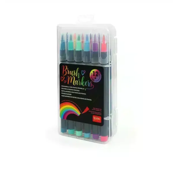LEGAMI: Set di 12 Pennarelli con Punta Pennello - Brush Markers (buma0002)
