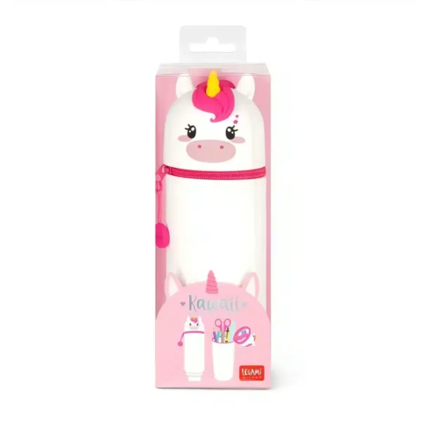 2-IN-1 SILICONE PENCIL CASE - KAWAII - UNICORN (KA0012) - immagine 3