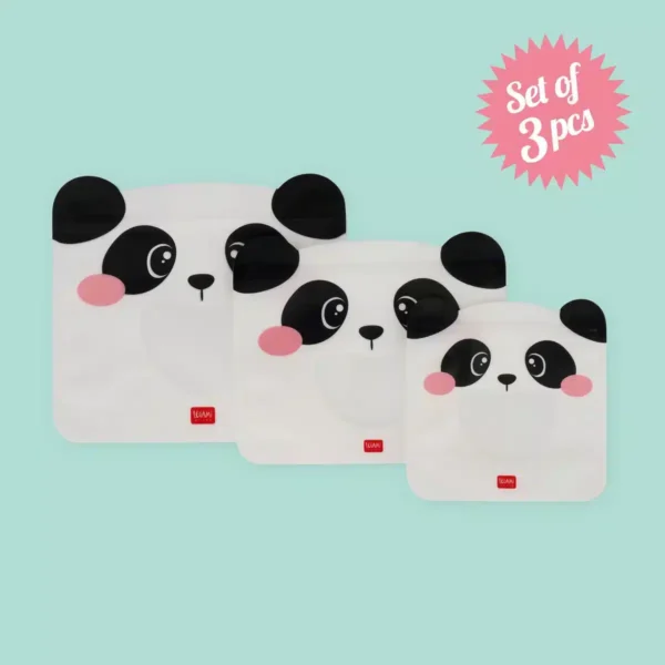 Set di 3 Buste per Alimenti  Panda - Snack Bags - immagine 2