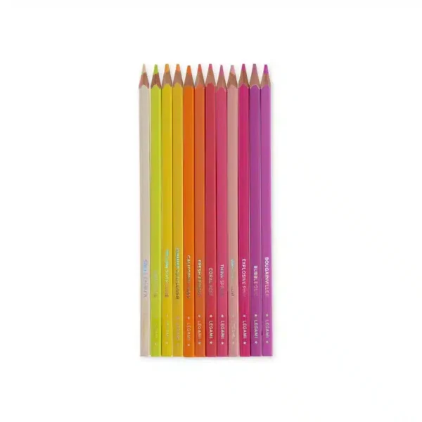 LEGAMI: OF 12 COLOURING PENCILS - LIVE COLOURFULLY - SUNSET PALETTE