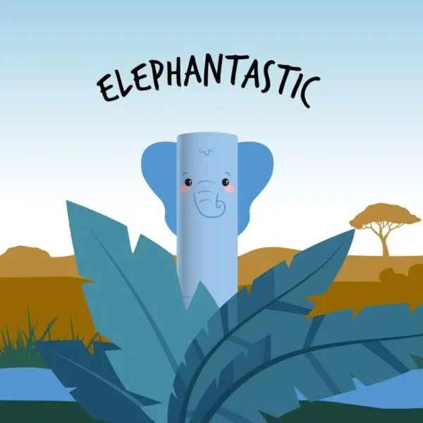 PENNA CANCELLABILE - ELEFANTE - inchiostro gel azzurro
