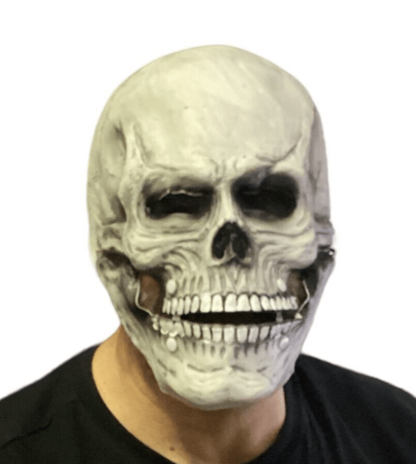 CARNEVALE: MASCHERA FACCIALE IN GOMMA - TESCHIO