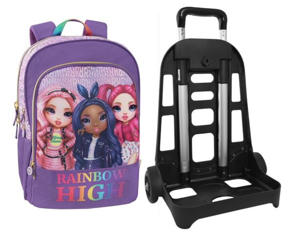RAINBOW HIGH: ZAINO ORGANIZZATO TROLLEY STACCABILE - immagine 3