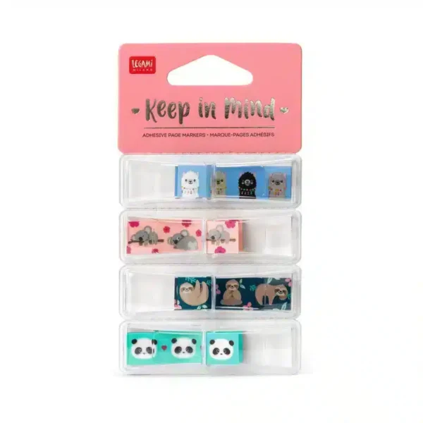 LEGAMI: ADHESIVE PAGEMARKERS - KEEP IN MIND - CUTE ANIMALS - segnapagina animali