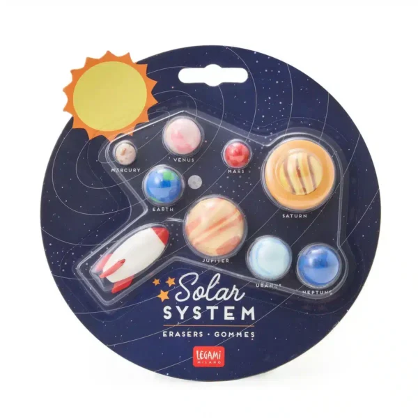 SET OF 9 ERASER -  SOLAR SYSTEM SPACE (SES0001) - immagine 2