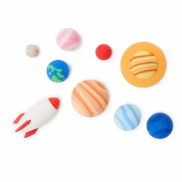 SET OF 9 ERASER -  SOLAR SYSTEM SPACE (SES0001)