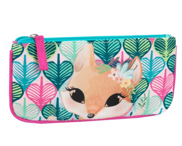 schoolpack wwf illustrato volpe: zaino organizzato + astuccio bustina - immagine 5