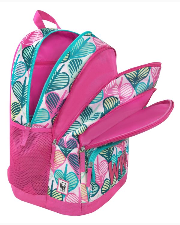schoolpack wwf illustrato volpe: zaino organizzato + astuccio bustina - immagine 2